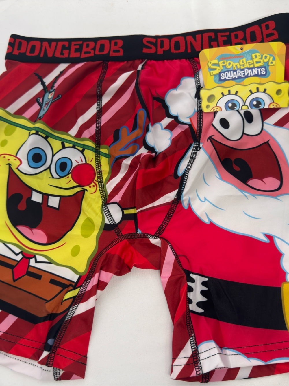 SpongeBob SquarePants Pink and Blue Graphic Boxer Shorts